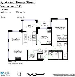 Photo 20: 706 1001 HOMER Street in Vancouver: Yaletown Condo for sale in "BENTLEY" (Vancouver West)  : MLS®# R2219801
