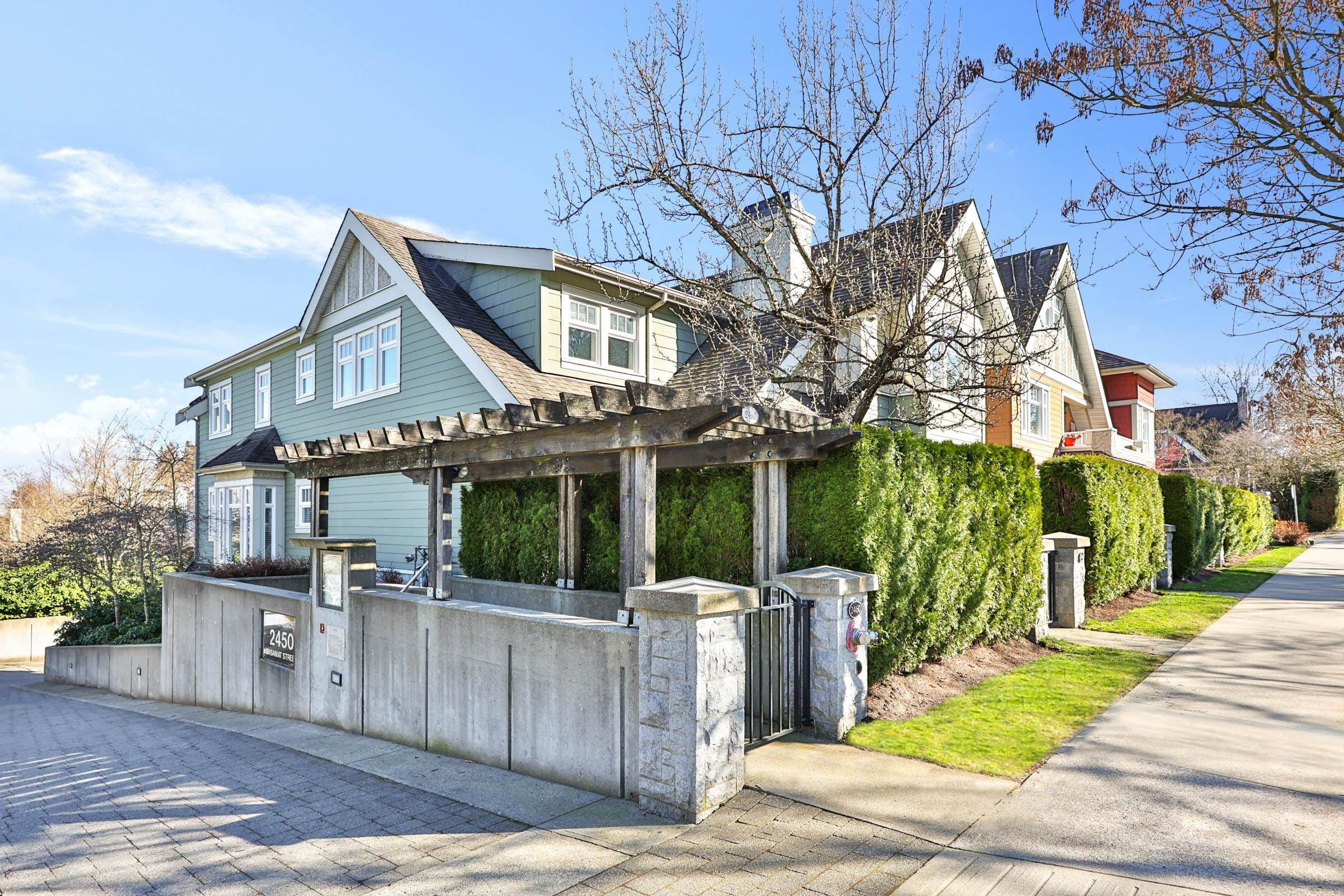 Main Photo: 2460 SASAMAT STREET in Vancouver: Point Grey Townhouse for sale (Vancouver West)  : MLS®# R2763108