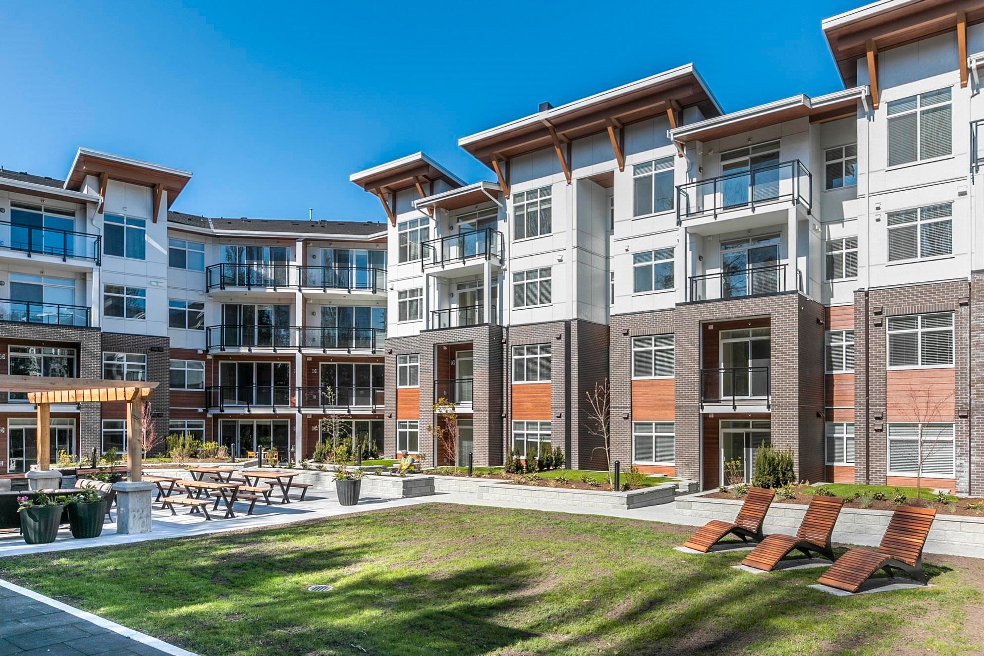 Main Photo: 108 5415 BRYDON Crescent in Langley: Langley City Condo for sale in "The Audley" : MLS®# R2836971