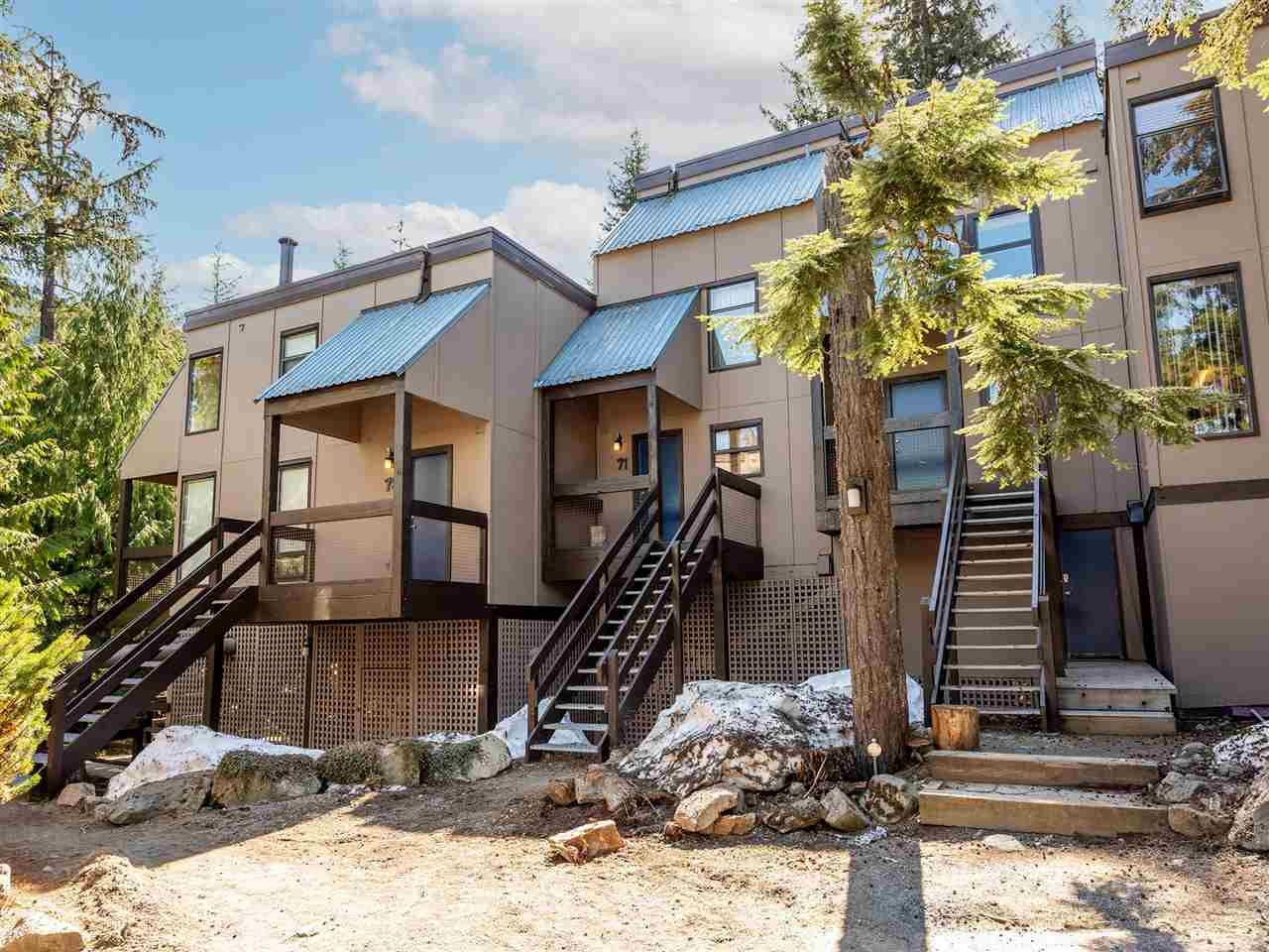 Main Photo: 71 2400 CAVENDISH Way in Whistler: Whistler Creek Townhouse for sale in "Whiski Jack" : MLS®# R2569305