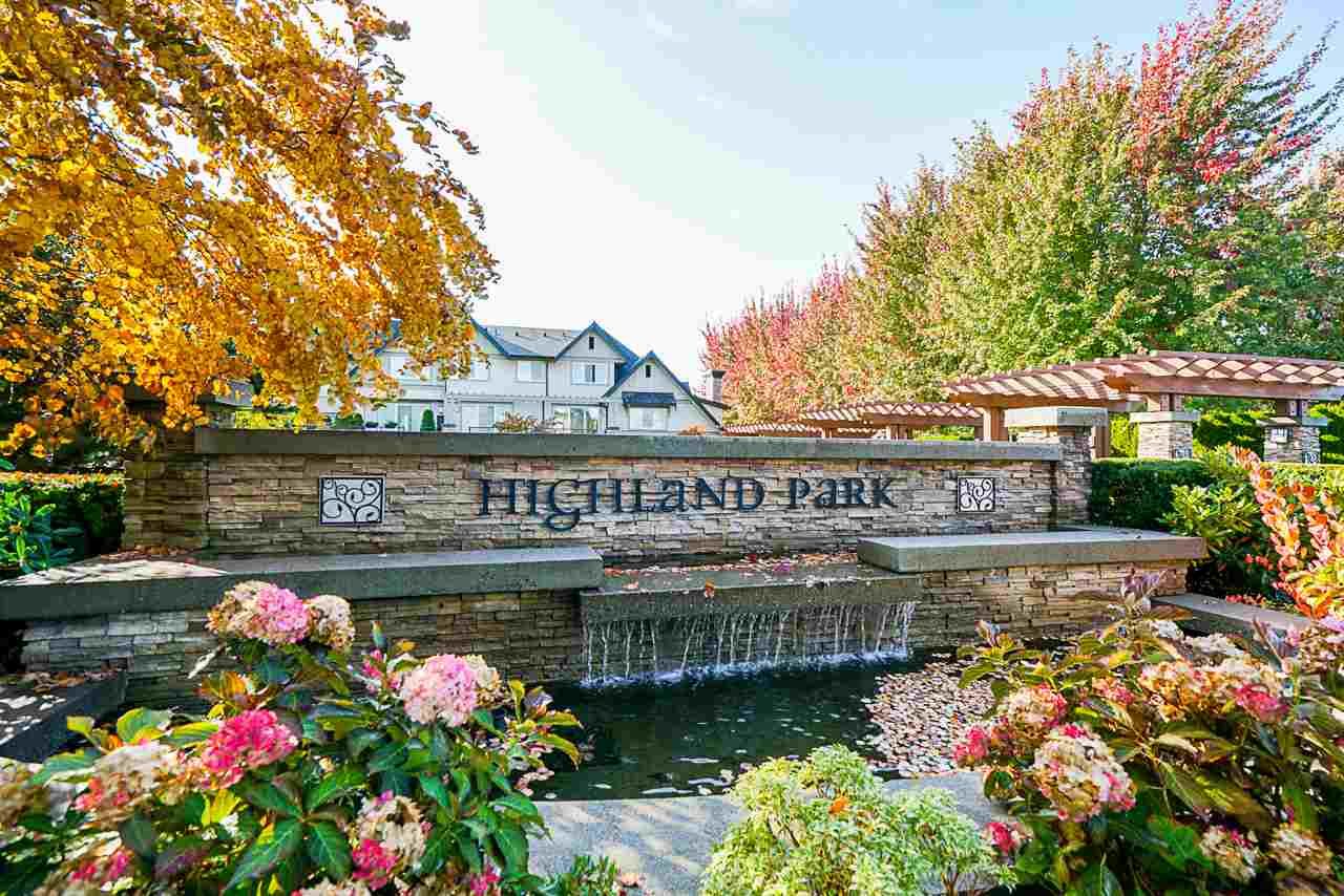 Main Photo: 85 2501 161A Street in Surrey: Grandview Surrey Townhouse for sale in "HIGHLAND PARK" (South Surrey White Rock)  : MLS®# R2456737