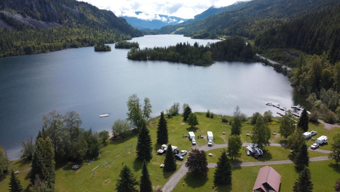 Main Photo: 22 acres, 70 sites Campground & RV park for sale BC, $1.25M: Commercial for sale