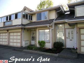 Photo 1: 13 9965 151ST Street in Surrey: Guildford Townhouse for sale in "Spencer's Gate" (North Surrey)  : MLS®# F1213452