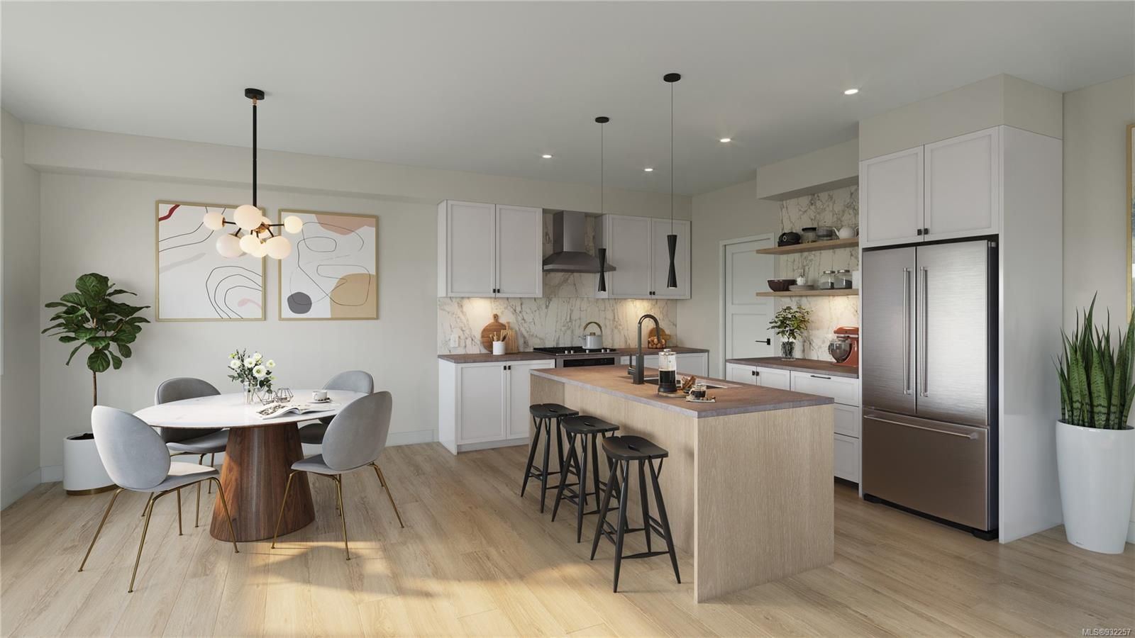 Rendering of Inland Scheme Kitchen, actual construction may vary.