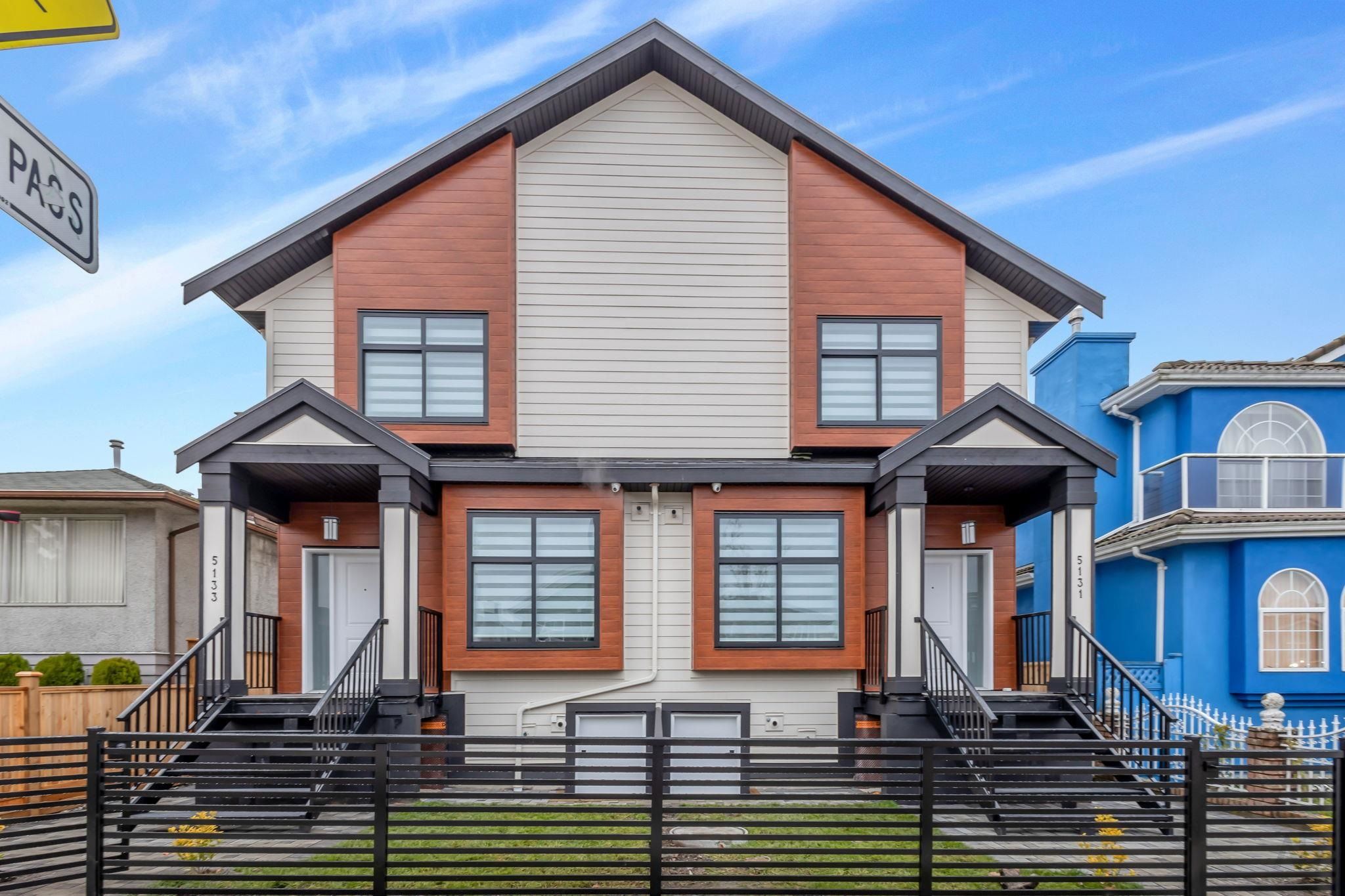 Main Photo: 5133 CLARENDON STREET in VANCOUVER: Collingwood VE 1/2 Duplex for sale (Vancouver East)  : MLS®# R2813488