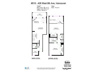 Photo 8: 515 428 W 8TH Avenue in Vancouver: Mount Pleasant VW Condo for sale in "XL LOFTS" (Vancouver West)  : MLS®# V874395