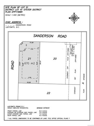 Photo 1: Lot 21 Sanderson Rd in Ladysmith: Du Ladysmith Land for sale (Duncan)  : MLS®# 927958