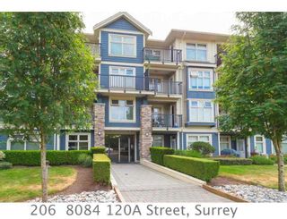 Photo 1: 206 8084 120A Street in Surrey: Queen Mary Park Surrey Condo for sale in "THE ECLIPSE" : MLS®# R2069146