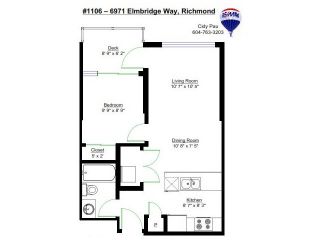 Photo 13: 1106 6971 ELMBRIDGE Way in Richmond: Brighouse Condo for sale in "ORA" : MLS®# V1121195
