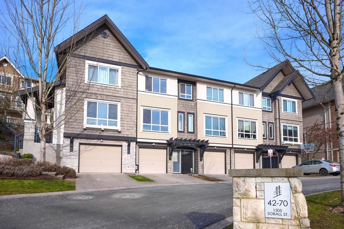 Main Photo: 43 1305 SOBALL Street in Coquitlam: Burke Mountain Townhouse for sale in "Tyneridge" : MLS®# R2843744