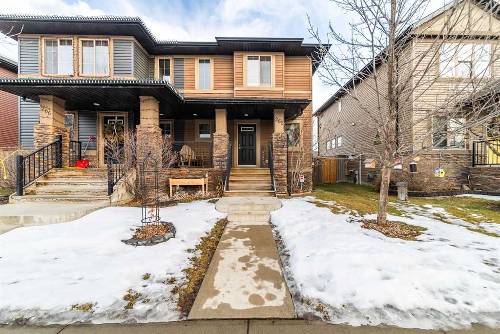 Main Photo: 262 Chaparral Valley Drive SE in Calgary: Chaparral Semi Detached (Half Duplex) for sale : MLS®# A2105487