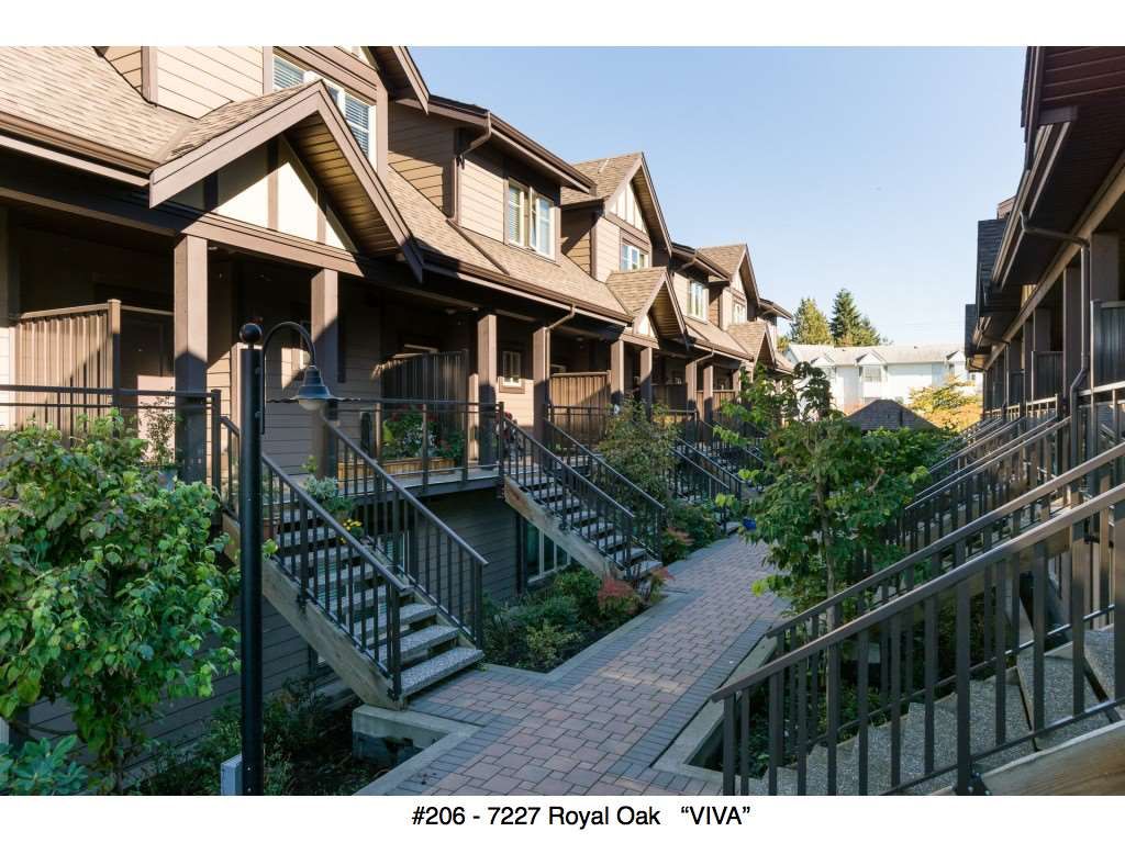 Main Photo: 206 7227 ROYAL OAK Avenue in Burnaby: Metrotown Townhouse for sale in "Viva" (Burnaby South)  : MLS®# R2216874