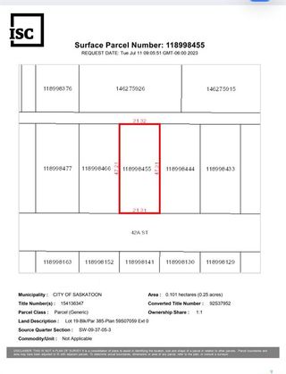 Photo 2: A 502 42nd A Street East in Saskatoon: North Industrial SA Lot/Land for sale : MLS®# SK937592