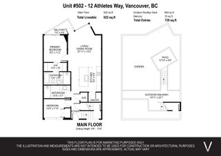 Photo 2: 502 12 ATHLETES Way in Vancouver: False Creek Condo for sale (Vancouver West)  : MLS®# R2876892