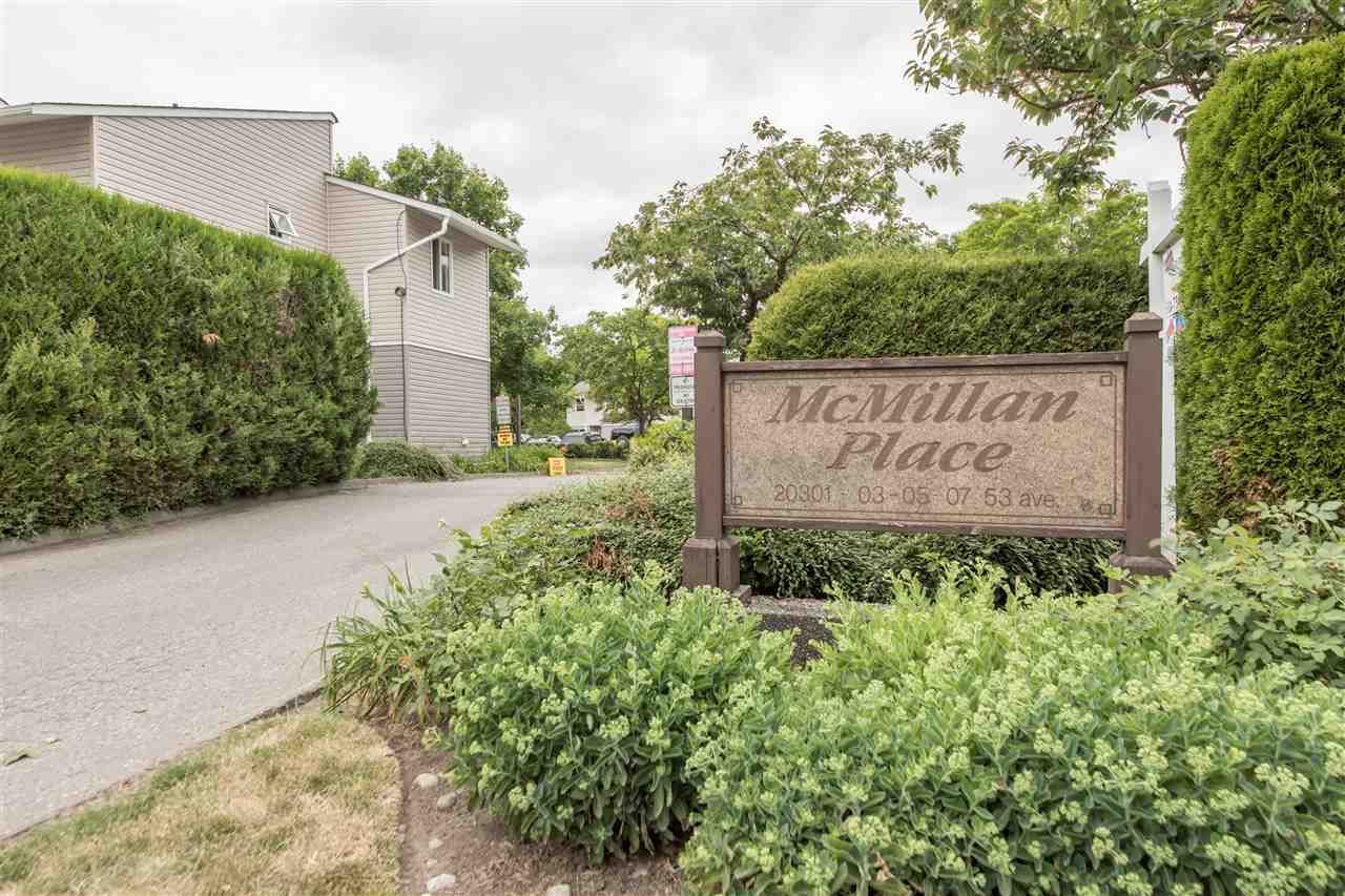 Main Photo: 11 20303 53 AVENUE in : Langley City Townhouse for sale : MLS®# R2282369