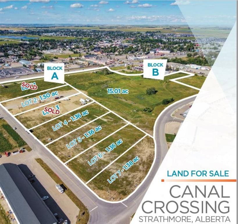 Main Photo: Lots 2,4,5,6 and 7 105 Canal Avenue: Strathmore Commercial Land for sale : MLS®# A1256597