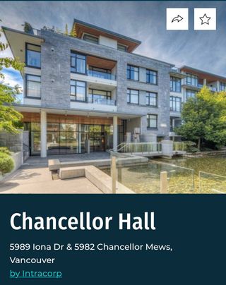 Photo 2: 408 5989 IONA Drive in Vancouver: University VW Condo for sale in "CHANCELLOR HALL" (Vancouver West)  : MLS®# R2655586