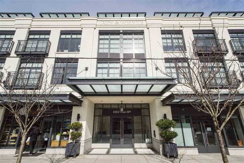 Main Photo: 205 4355 W 10TH Avenue in Vancouver: Point Grey Condo for sale in "IRON & WHYTE" (Vancouver West)  : MLS®# R2355058