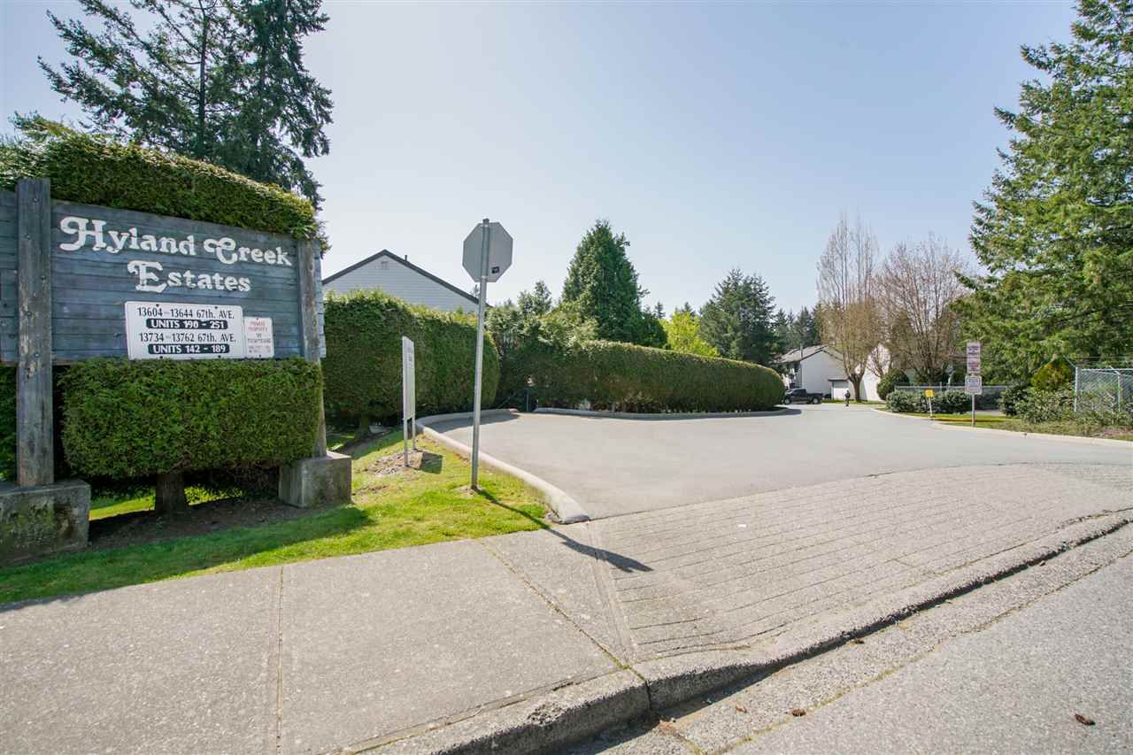 Main Photo: 197 13644 67 Avenue in Surrey: East Newton Townhouse for sale : MLS®# R2263370