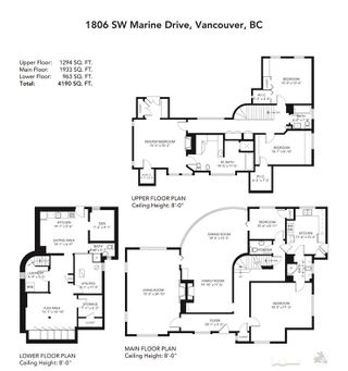 Photo 28: 1806 SW MARINE DRIVE in Vancouver: Southlands House for sale (Vancouver West)  : MLS®# R2464800