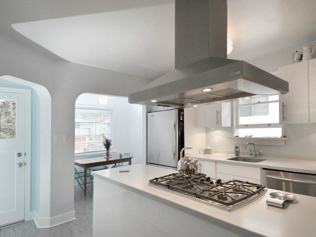 Fabulous modern, white kitchen!