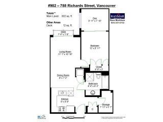 Photo 8: 902 788 RICHARDS Street in Vancouver: Downtown VW Condo for sale in "L'HERMITAGE" (Vancouver West)  : MLS®# V1085842