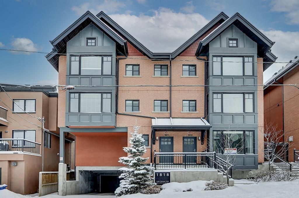 Main Photo: 101 1818 14A Street SW in Calgary: Bankview Row/Townhouse for sale : MLS®# A1066829
