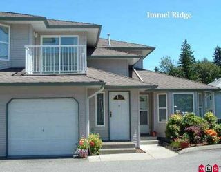 Photo 1: 74 34332 MACLURE RD in Abbotsford: Central Abbotsford Townhouse for sale in "IMMEL RIDGE" : MLS®# F2513788