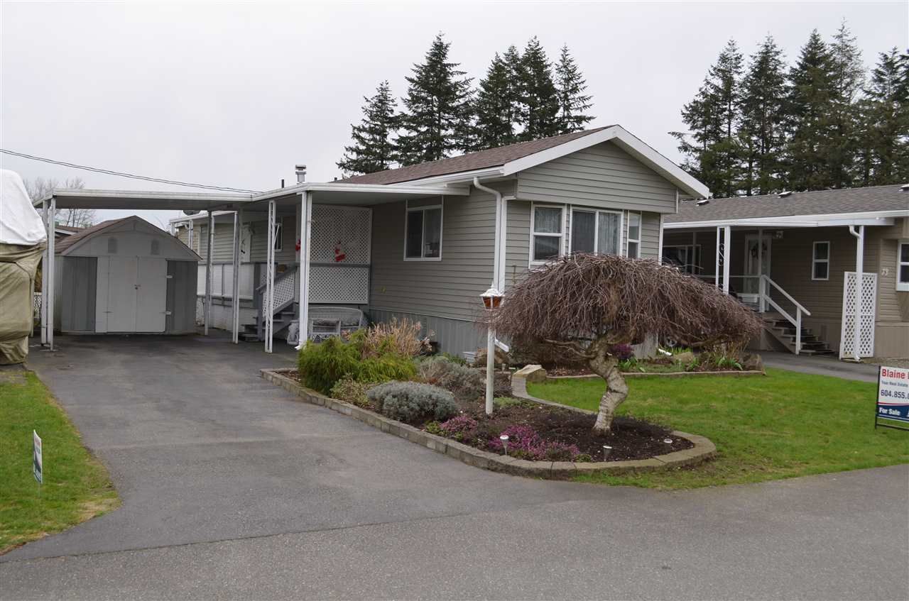 Main Photo: 74 31313 LIVINGSTONE Avenue in Abbotsford: Abbotsford West Manufactured Home for sale in "Paradise Park" : MLS®# R2152375