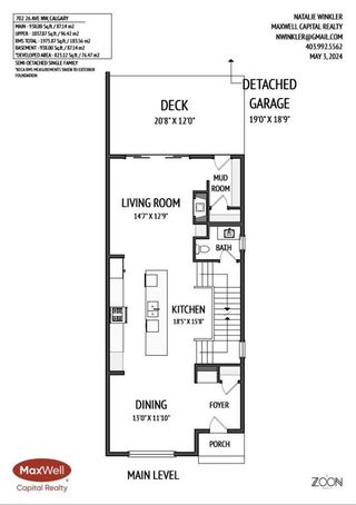 Photo 7: 702 26 Avenue NW in Calgary: Mount Pleasant Semi Detached (Half Duplex) for sale : MLS®# A2129706