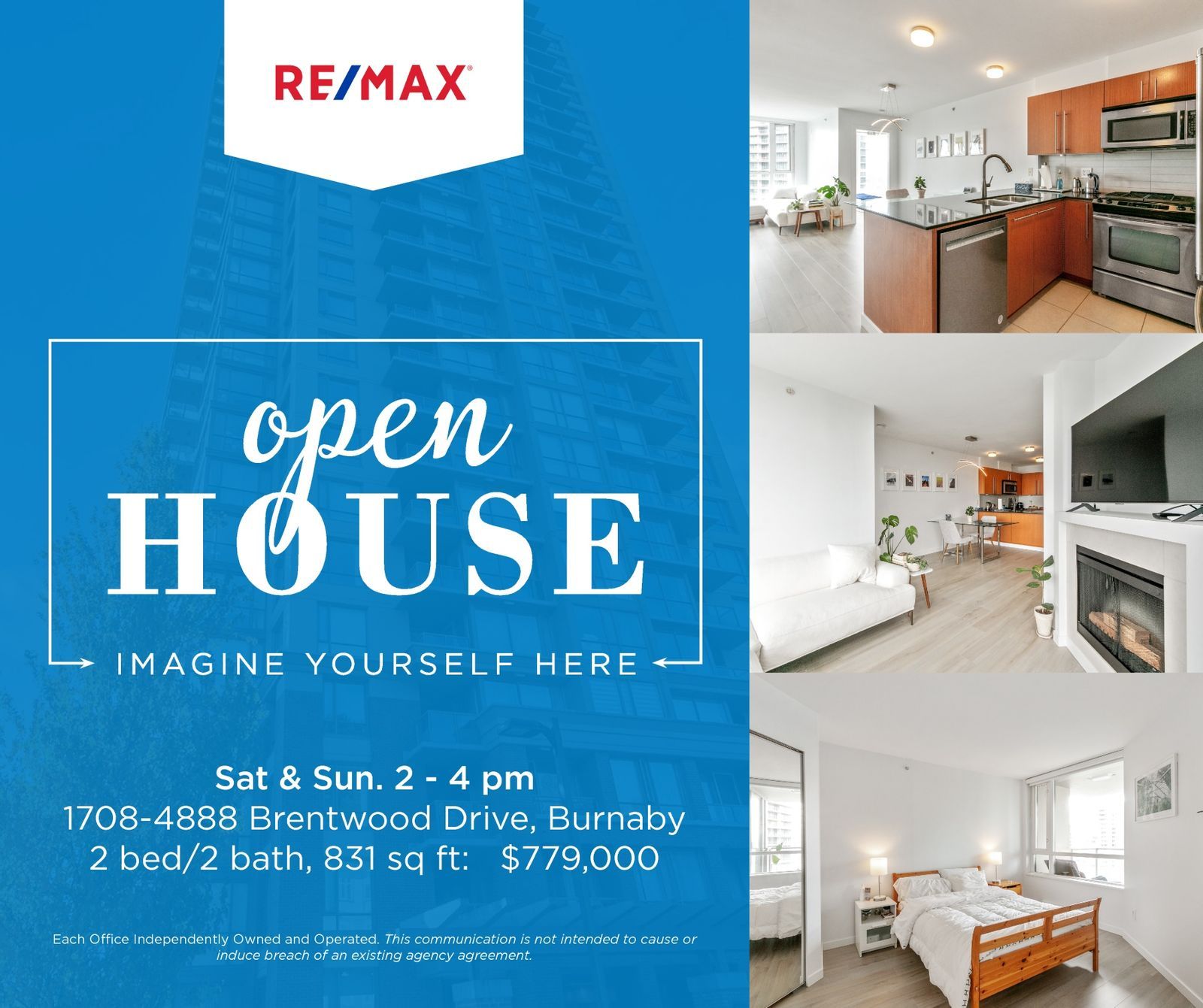 OPEN HOUSE today, 2-4 pm: 1708-4888 Brentwood Dr, Burnaby