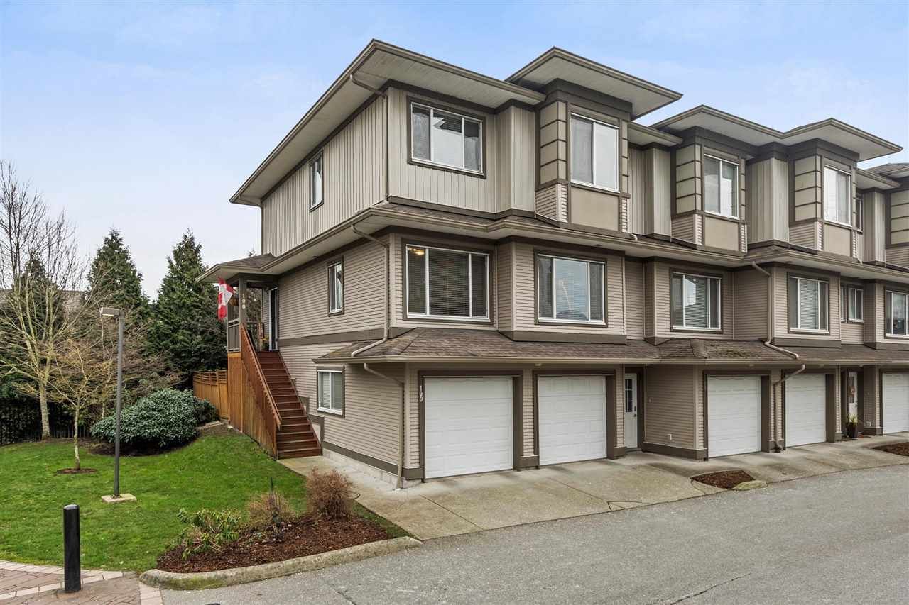 Main Photo: 100 18701 66 Avenue in Surrey: Cloverdale BC Townhouse for sale in "Encore at Hillcrest" (Cloverdale)  : MLS®# R2242218