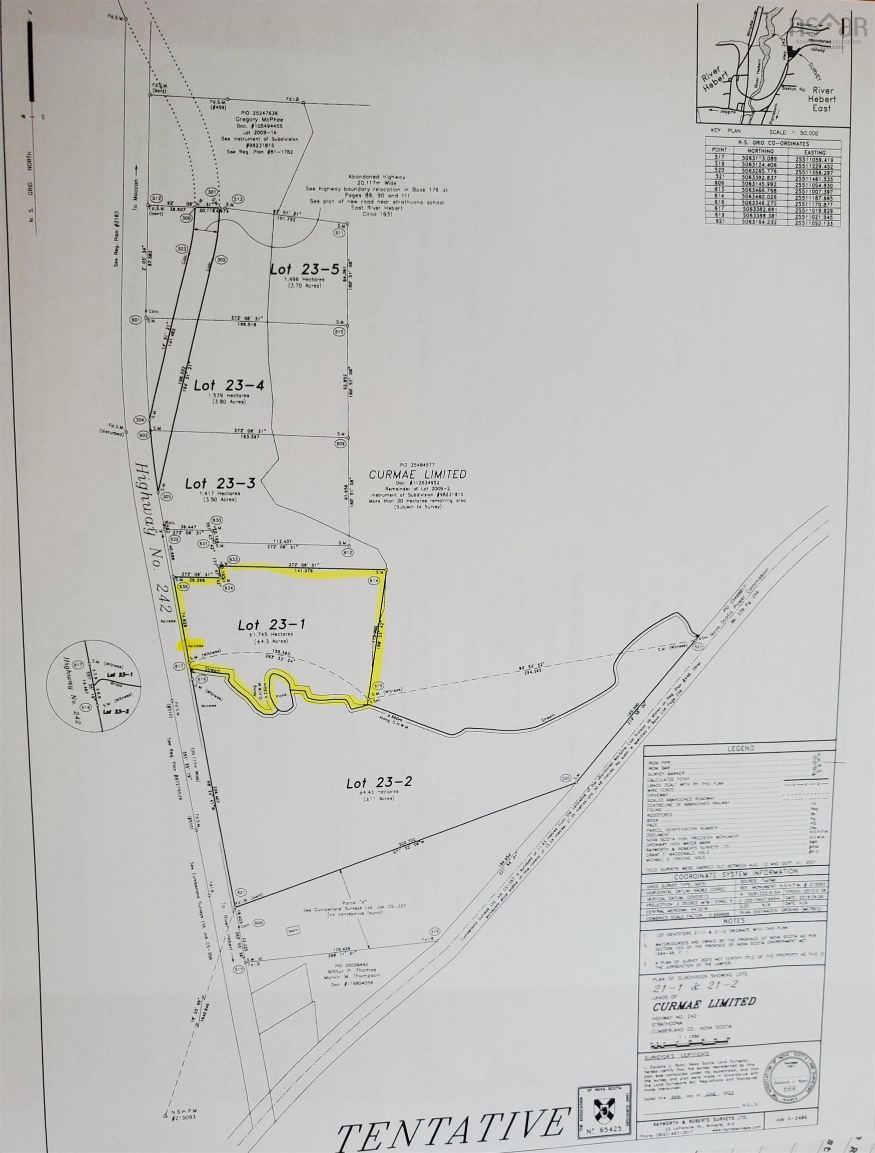 Main Photo: 23-1 242 Highway in River Hebert East: 102S-South of Hwy 104, Parrsboro Vacant Land for sale (Northern Region)  : MLS®# 202312397