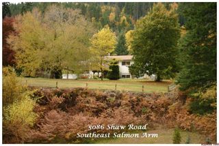 Photo 1: 5086 SE Shaw Road in Salmon Arm: Southeast House for sale : MLS®# 10037282