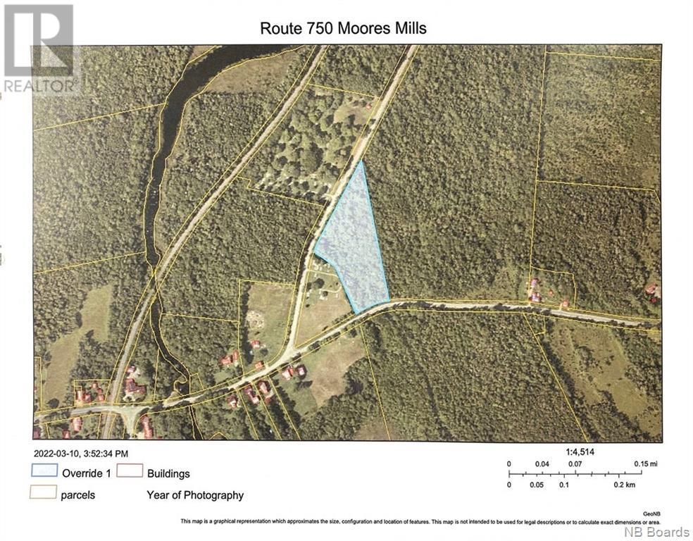 Main Photo: - Route 750 in Moores Mills: Vacant Land for sale : MLS®# NB069518