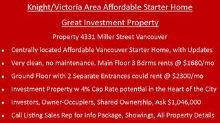 Photo 3: 4331 MILLER Street in Vancouver: Victoria VE House for sale (Vancouver East)  : MLS®# R2382936