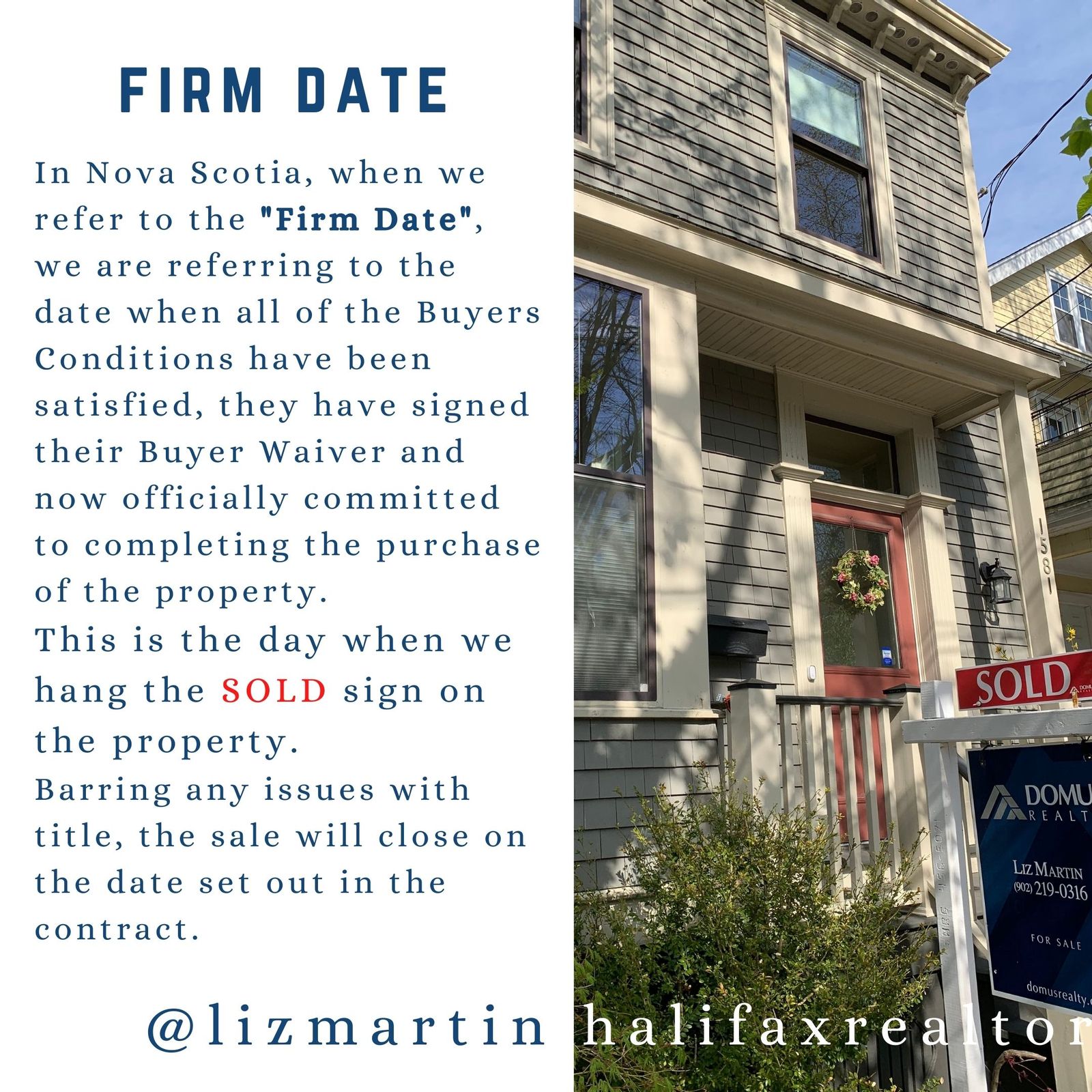 What does "Firm Date" mean in Nova Scotia Real Estate?