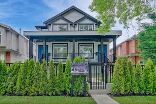 Photo 1: 5595 EARLES Street in Vancouver: Collingwood VE 1/2 Duplex for sale (Vancouver East)  : MLS®# R2889746