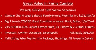 Photo 3: 108 W 18TH Avenue in Vancouver: Cambie House for sale (Vancouver West)  : MLS®# R2338721
