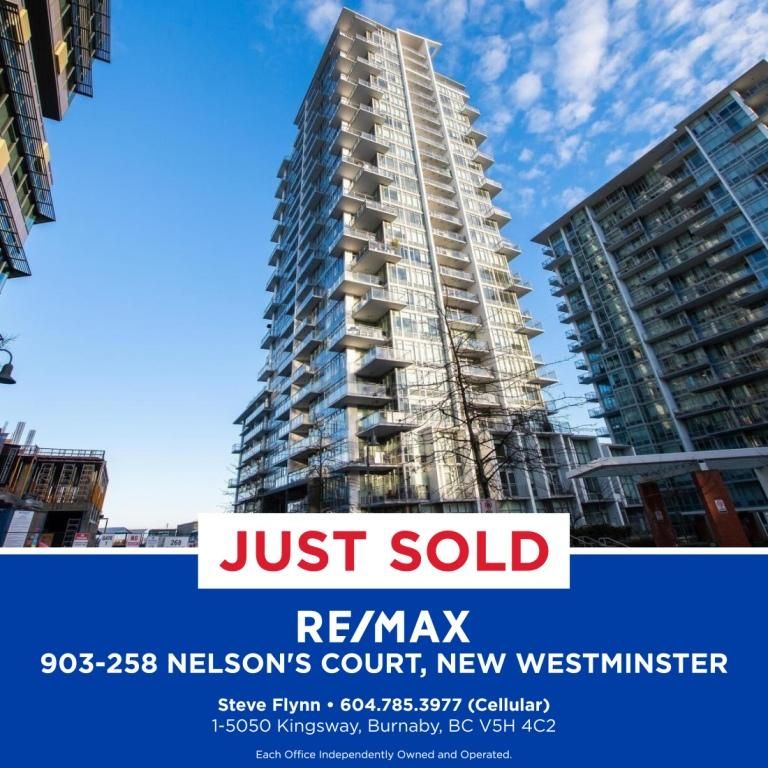 JUST SOLD: 903- 258 Nelson's Court, New Westminster