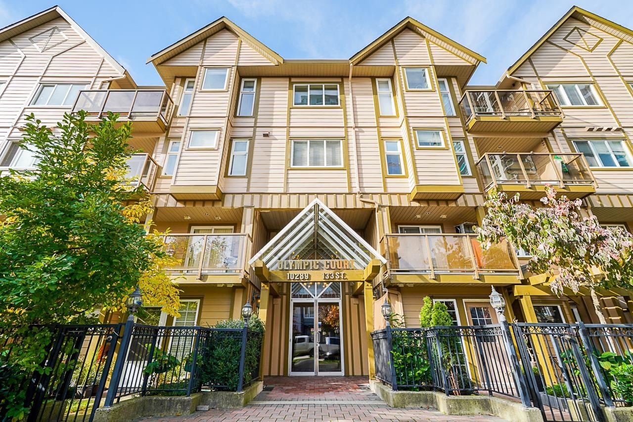 Main Photo: 107 10289 133 Street in Surrey: Whalley Townhouse for sale in "Olympic Court" (North Surrey)  : MLS®# R2629585