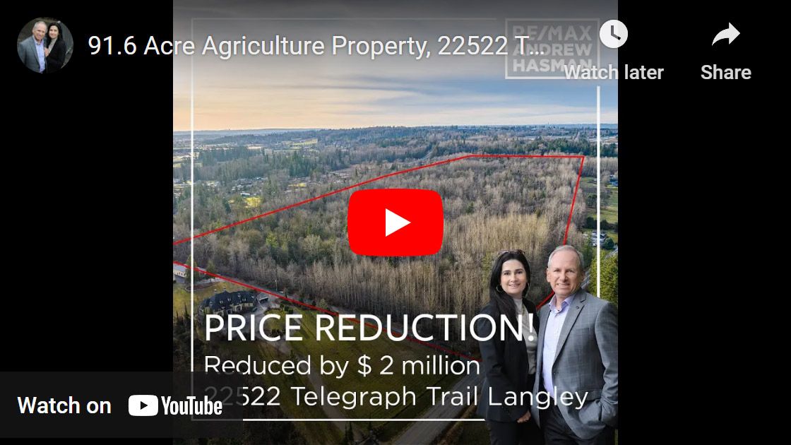 91.6 Acre Agriculture Property, 22522 Telegraph Trail, #LangleyBC