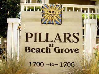 Photo 1: 107 1702 56TH Street in Tsawwassen: Beach Grove Townhouse for sale in "THE PILLARS" : MLS®# V861870
