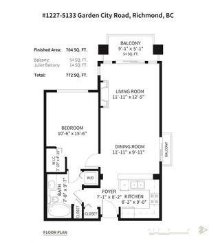 Photo 20: 1227 5133 GARDEN CITY Road in Richmond: Brighouse Condo for sale : MLS®# R2241219