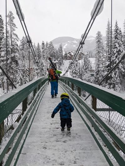 Crossing the bridge to Panorama Mountain Resort, British Columbia