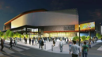 Render of Calgary's New Future Arena and Events Center