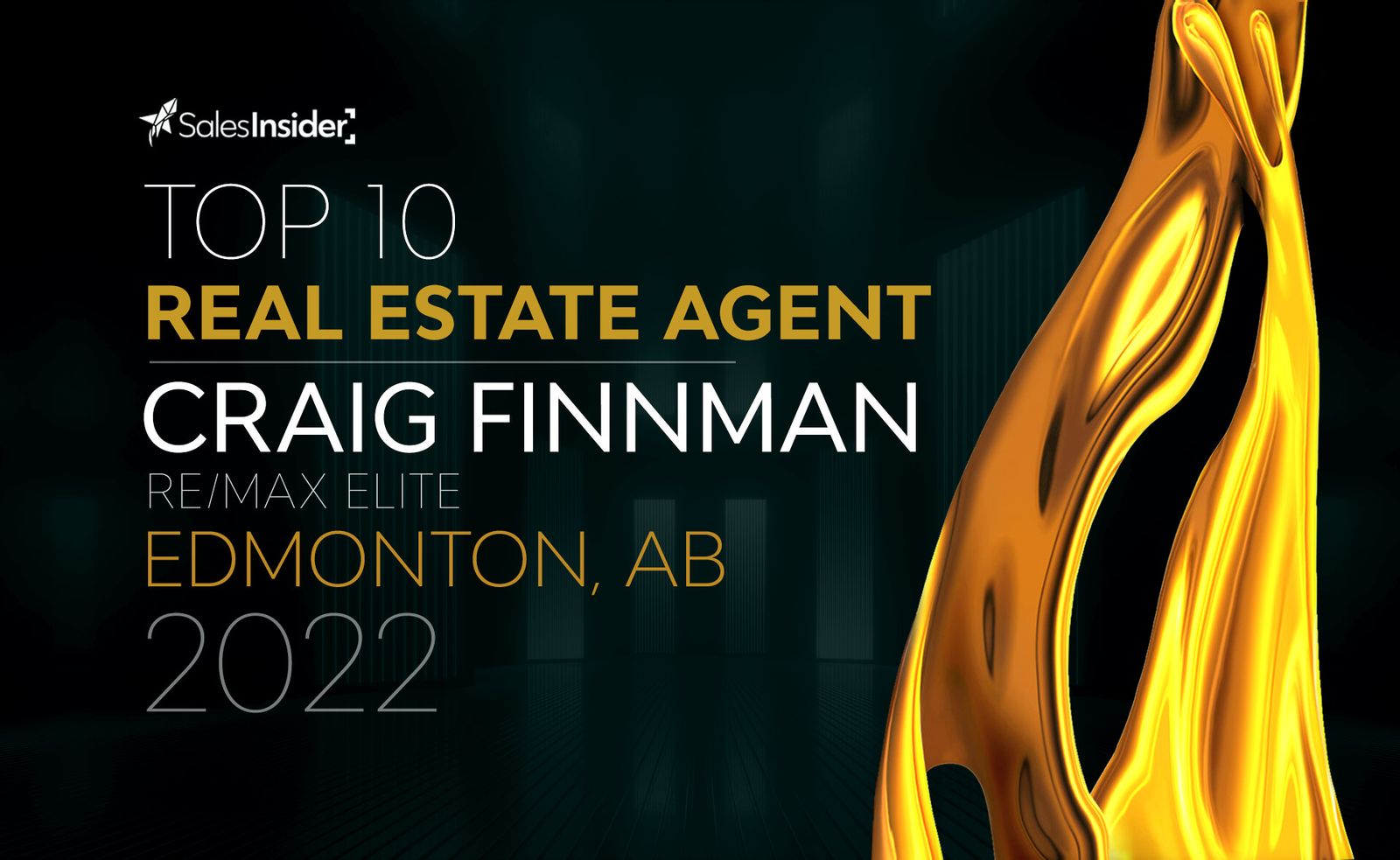 Sales Insider | Top 10 Real Estate Agent | Award | 2022