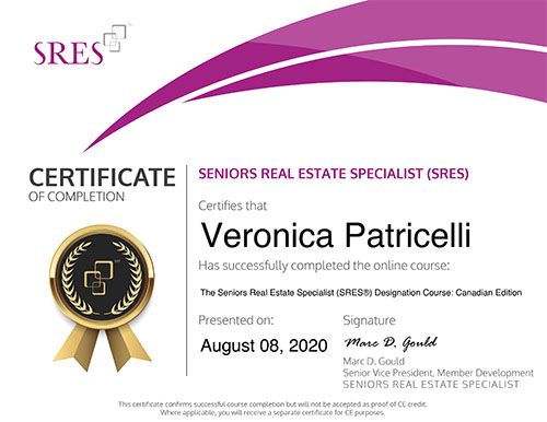 Veronica Certificate Image