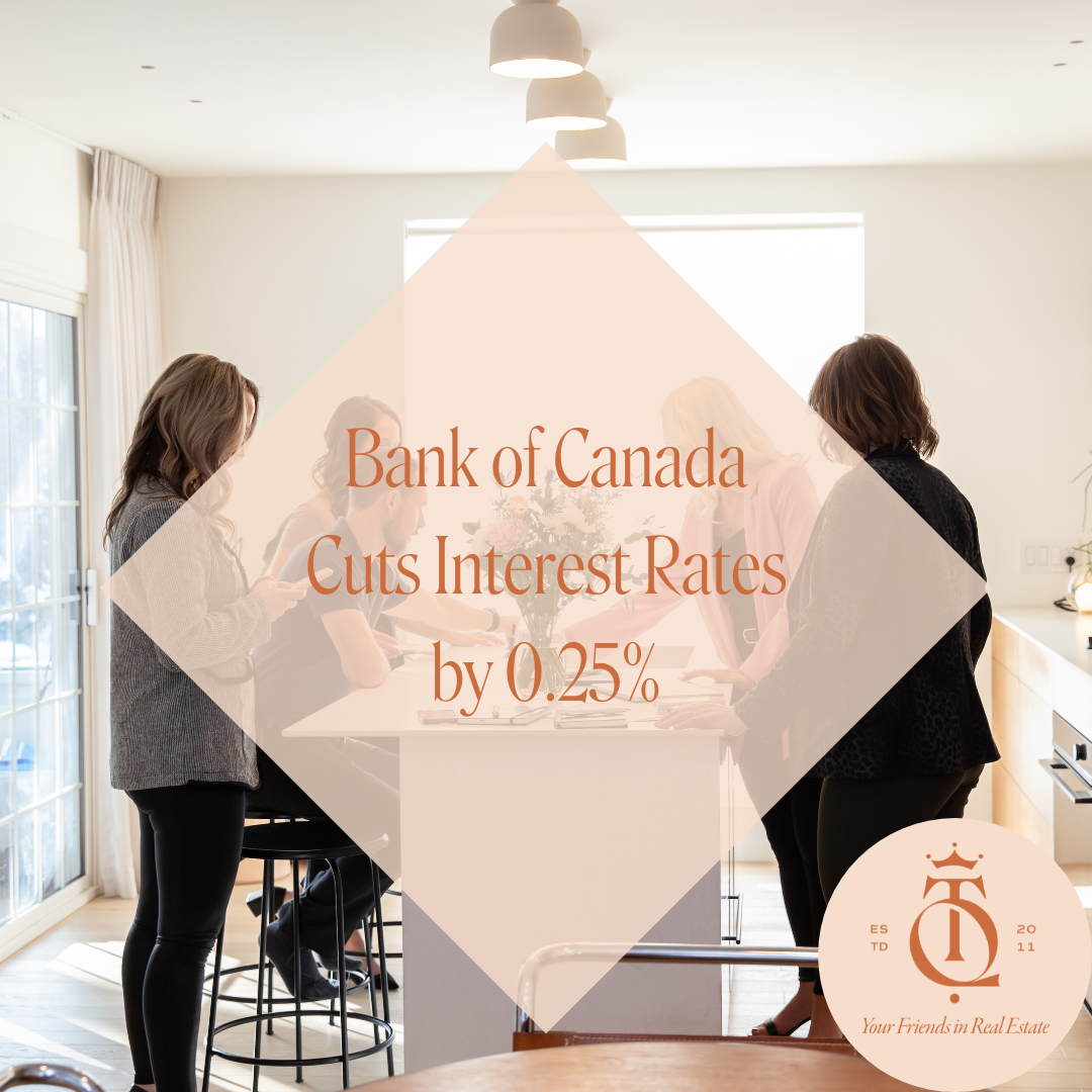 Bank of Canada Cuts Interest Rates by 0.25%