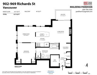 Photo 21: 902 969 RICHARDS Street in Vancouver: Downtown VW Condo for sale in "MONDRIAN II" (Vancouver West)  : MLS®# R2665936